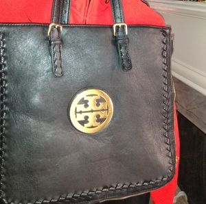 Tory Burch black and gold tote
